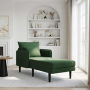 Chaise longue 173x84x86 cm donkergroen corduroy