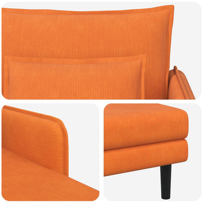 Grote chaise longue Oranje Katoenen stof
