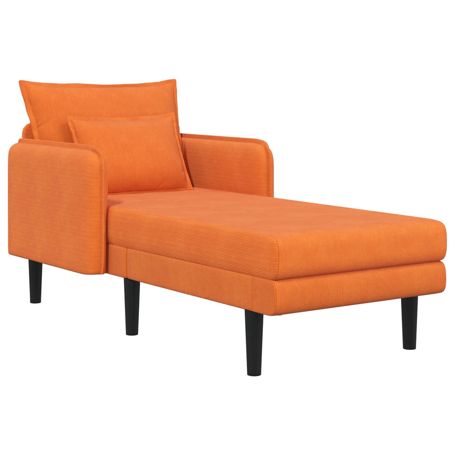 Grote chaise longue Oranje Katoenen stof