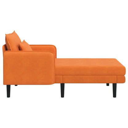 Grote chaise longue Oranje Katoenen stof
