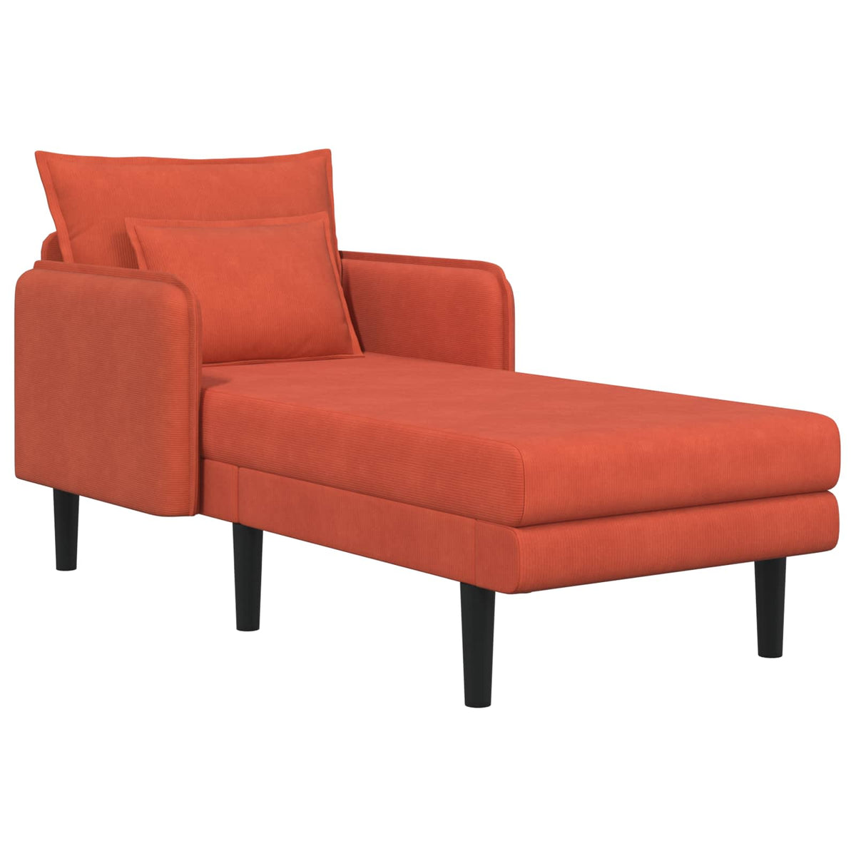 Grote chaise longue Rood-oranje Katoenen stof