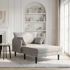 Chaise longue 173x114x86 cm lichtgrijs bouclé