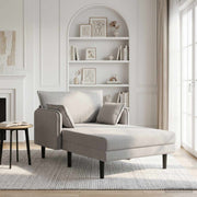 Chaise longue 173x114x86 cm lichtgrijs bouclé