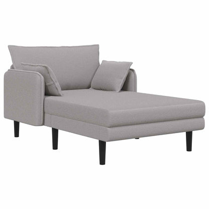 Grote chaise longue Lichtgrijs Bouclé