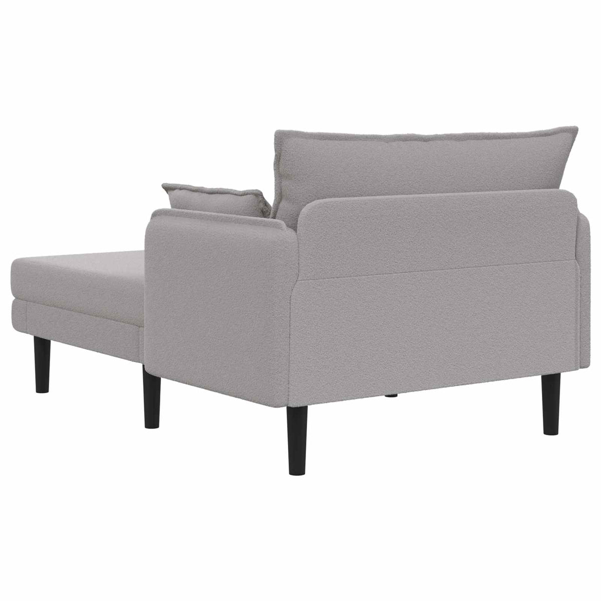 Grote chaise longue Lichtgrijs Bouclé