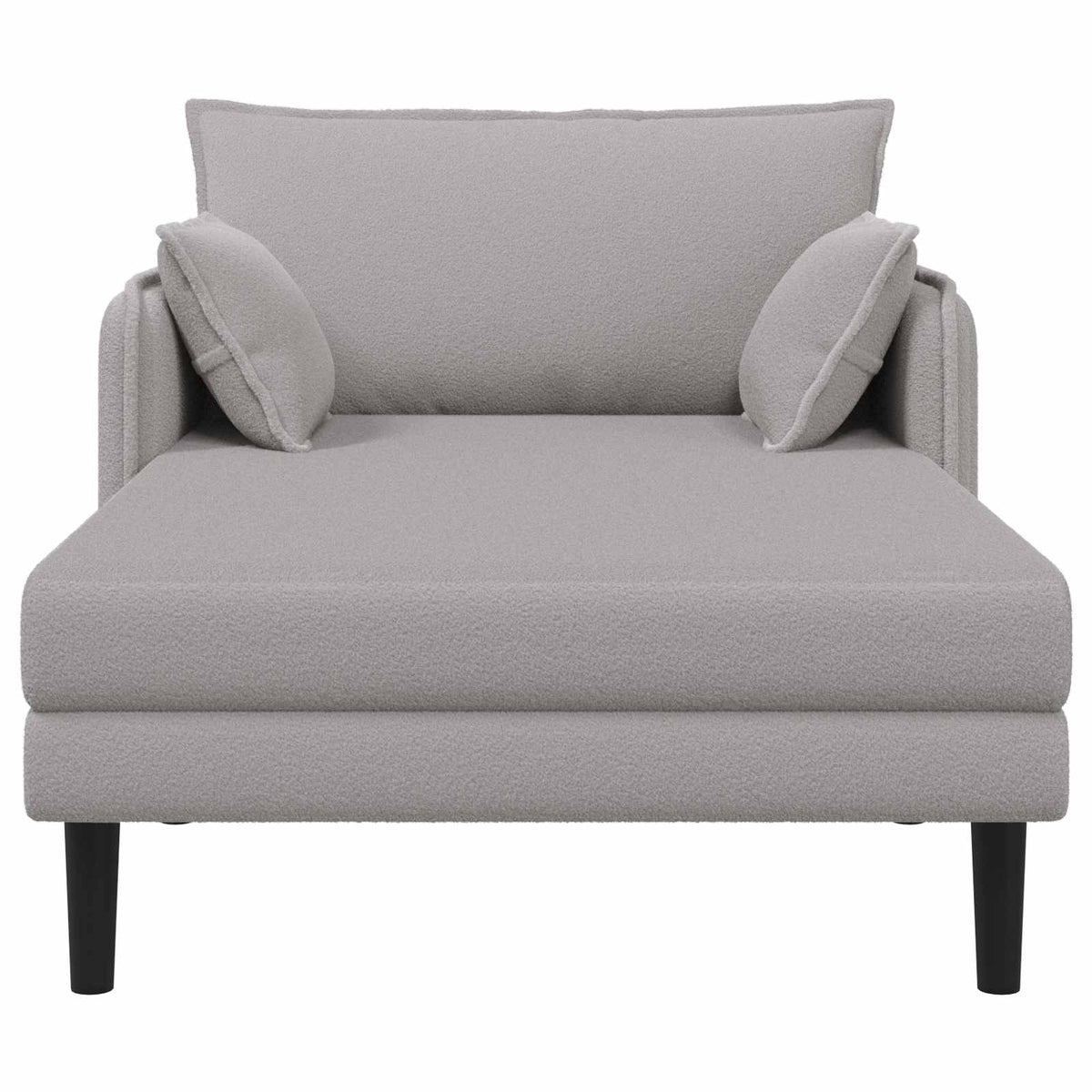 Grote chaise longue Lichtgrijs Bouclé