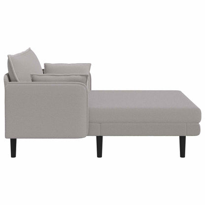 Grote chaise longue Lichtgrijs Bouclé