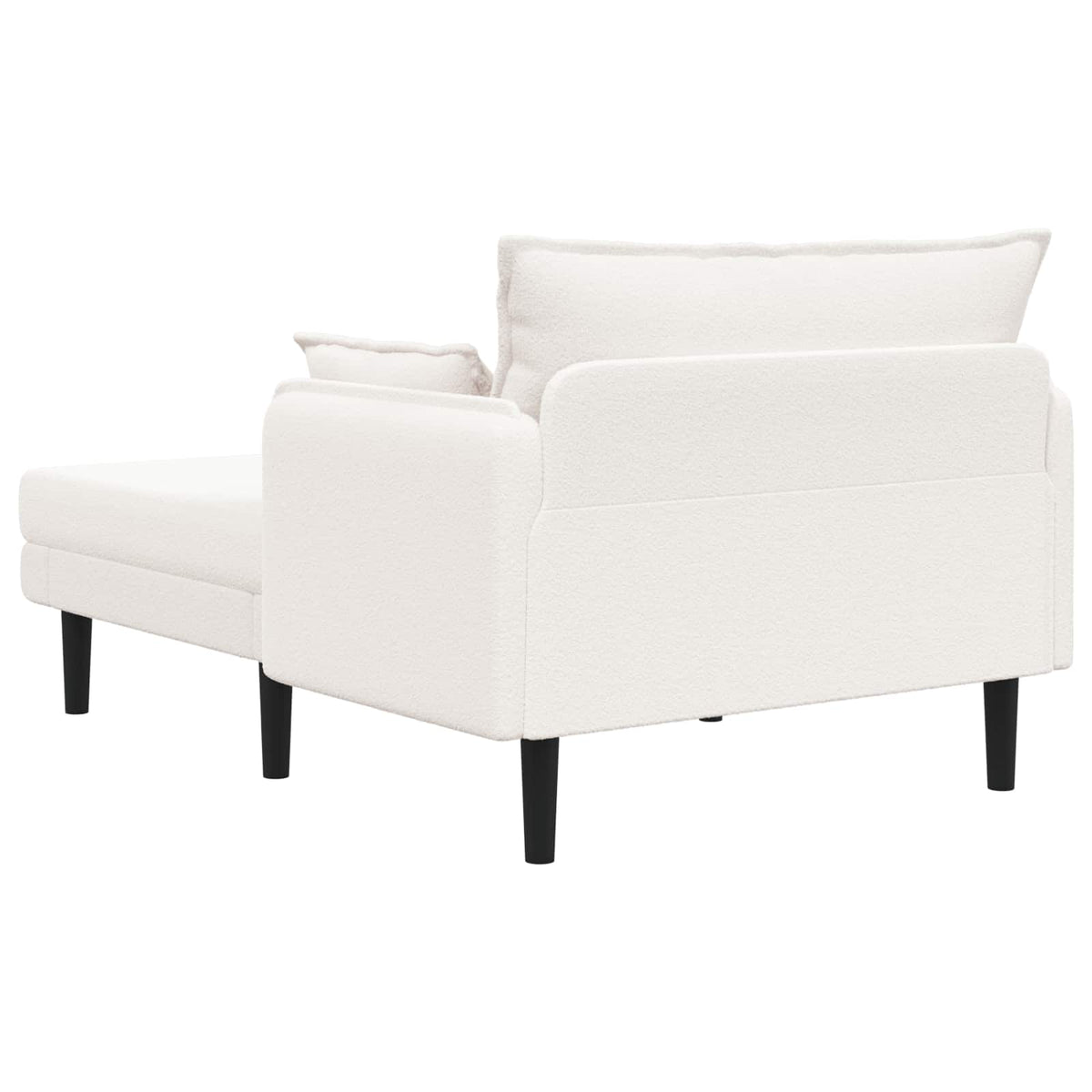 Grote chaise longue Crèmekleurig Bouclé