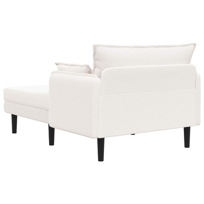 Grote chaise longue Crèmekleurig Bouclé