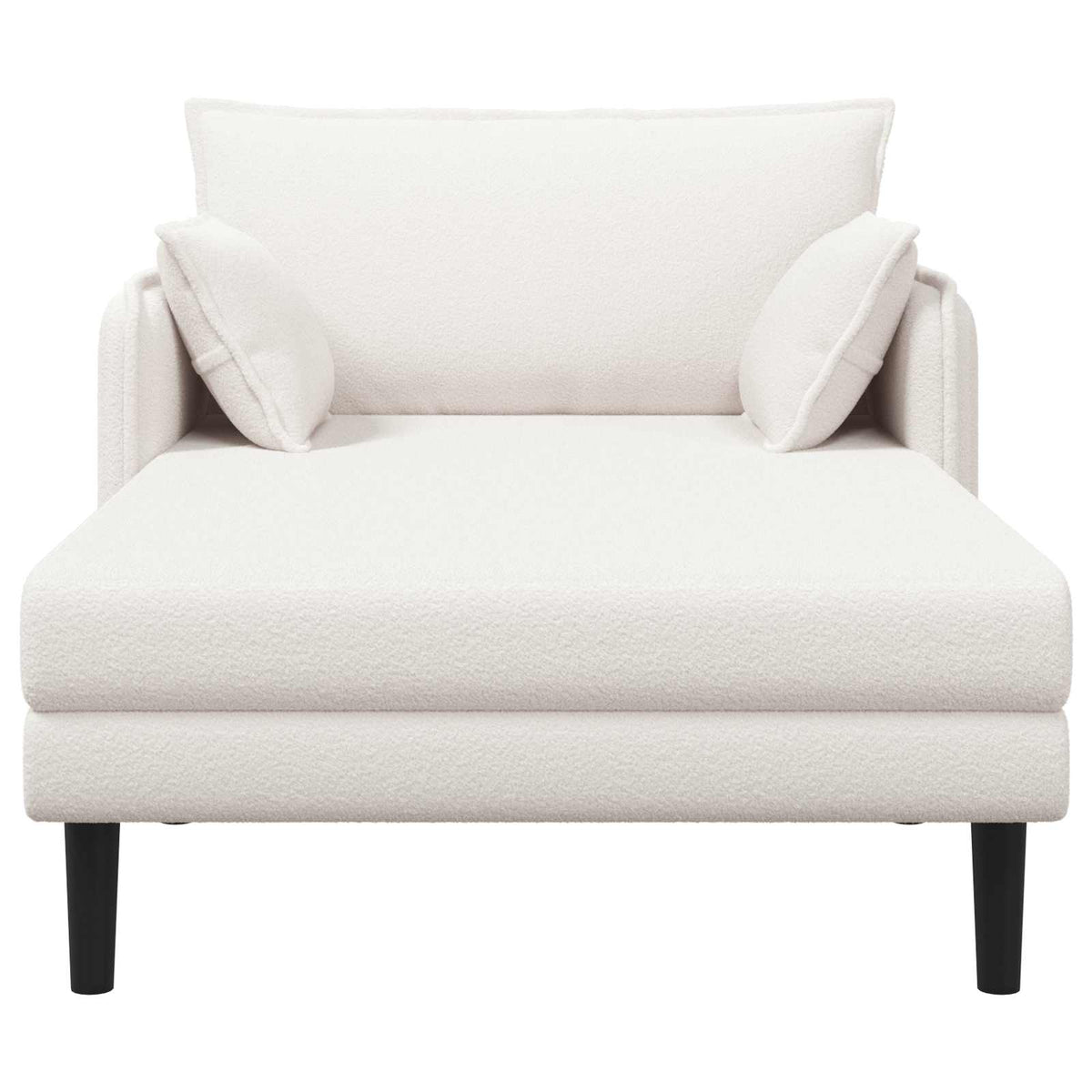 Grote chaise longue Crèmekleurig Bouclé