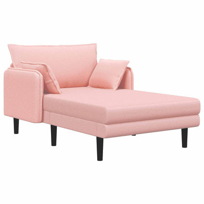 Grote chaise longue Roze Bouclé