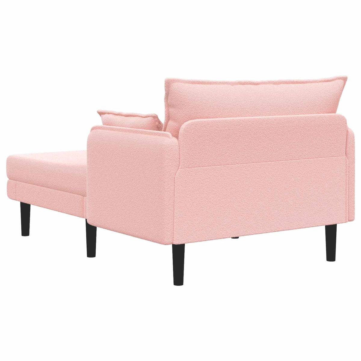 Grote chaise longue Roze Bouclé