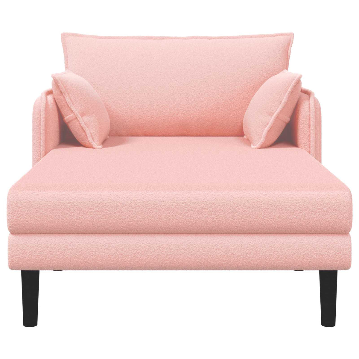 Grote chaise longue Roze Bouclé