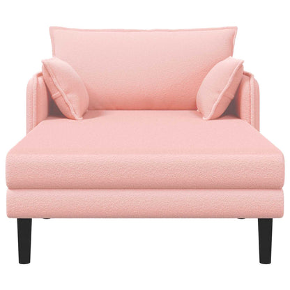 Grote chaise longue Roze Bouclé