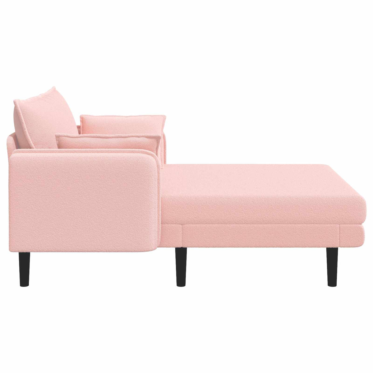 Grote chaise longue Roze Bouclé