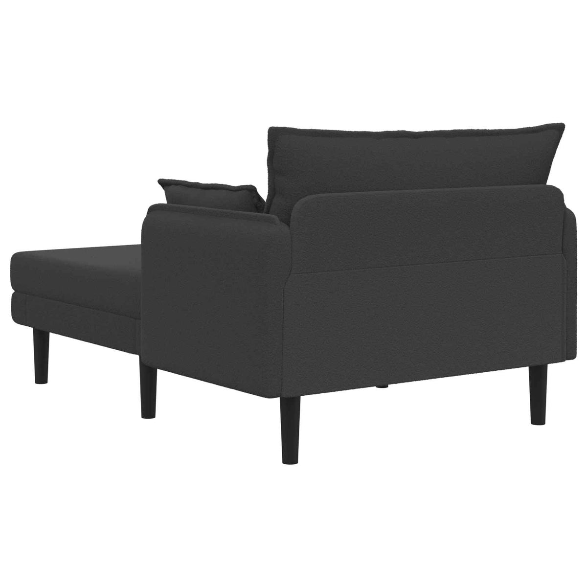 Grote chaise longue Donkergrijs Bouclé