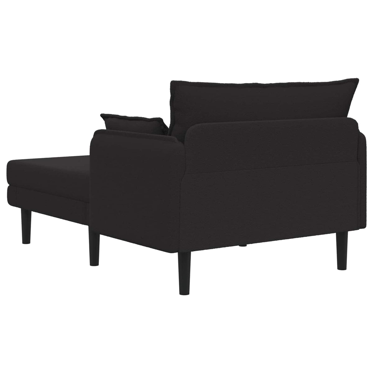 Grote chaise longue Zwart Bouclé