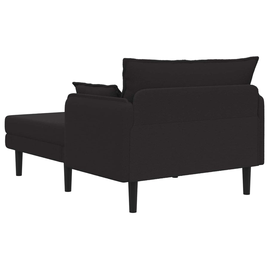 Grote chaise longue Zwart Bouclé