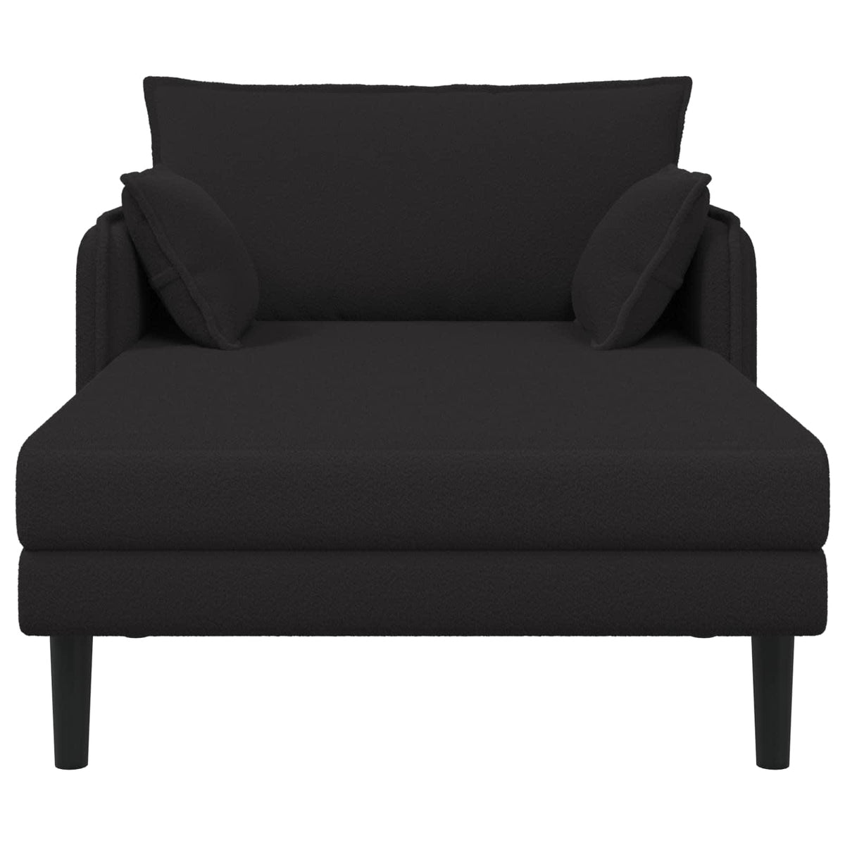Grote chaise longue Zwart Bouclé