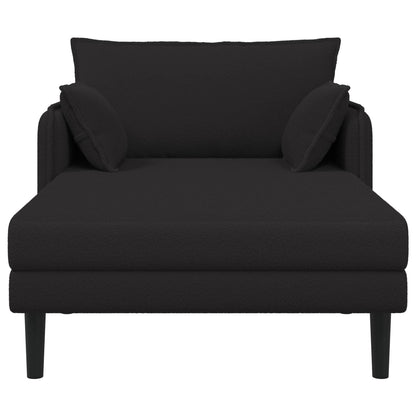 Grote chaise longue Zwart Bouclé