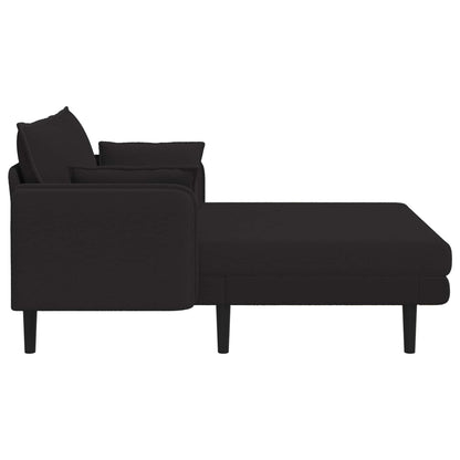 Grote chaise longue Zwart Bouclé