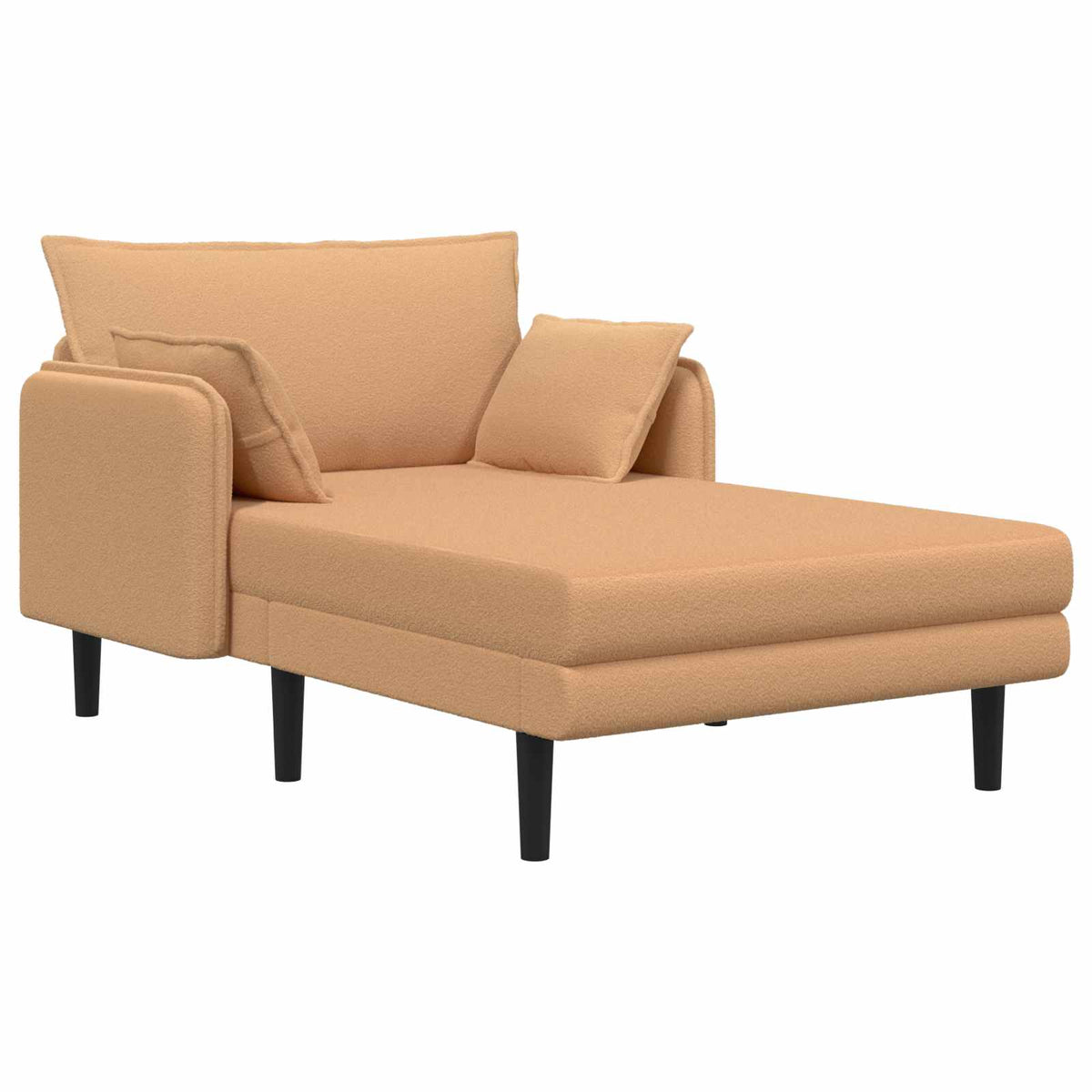 Grote chaise longue Beige Bouclé