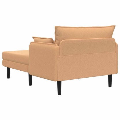 Grote chaise longue Beige Bouclé