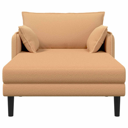 Grote chaise longue Beige Bouclé