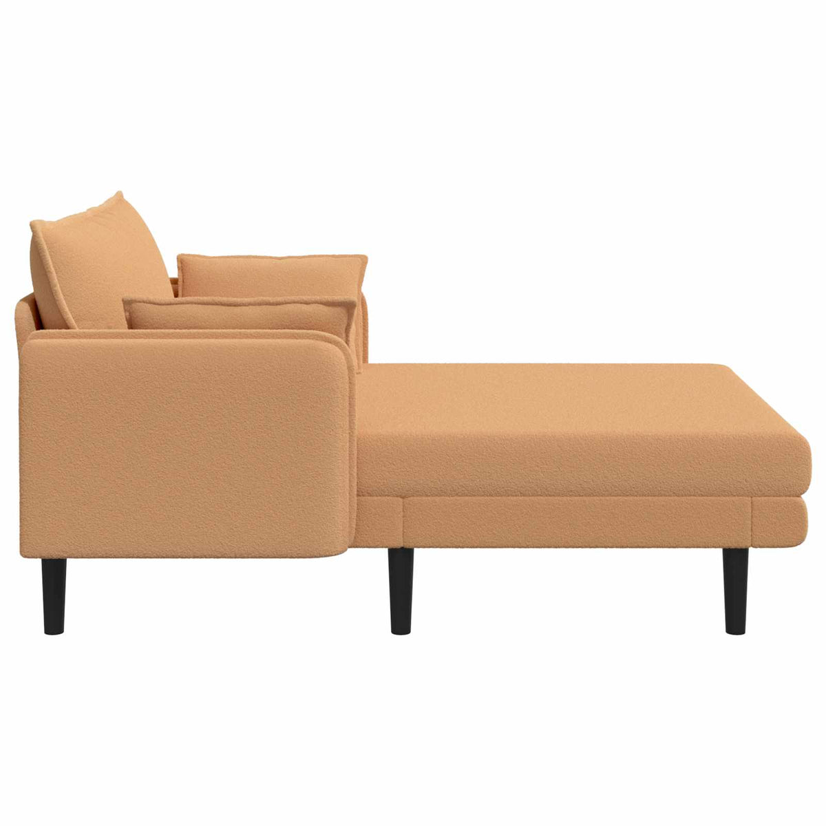 Grote chaise longue Beige Bouclé