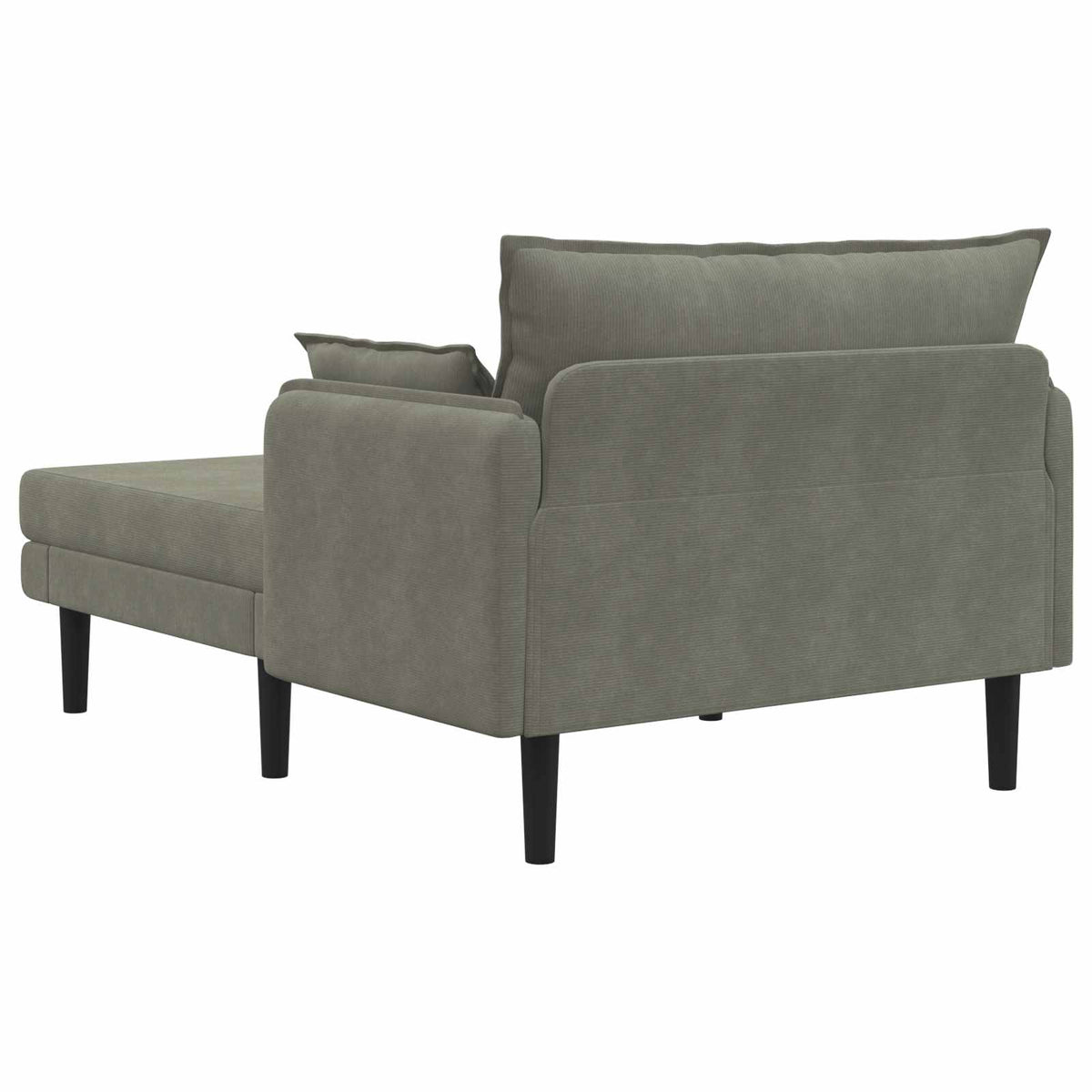 Grote chaise longue Lichtgrijs Katoenen stof