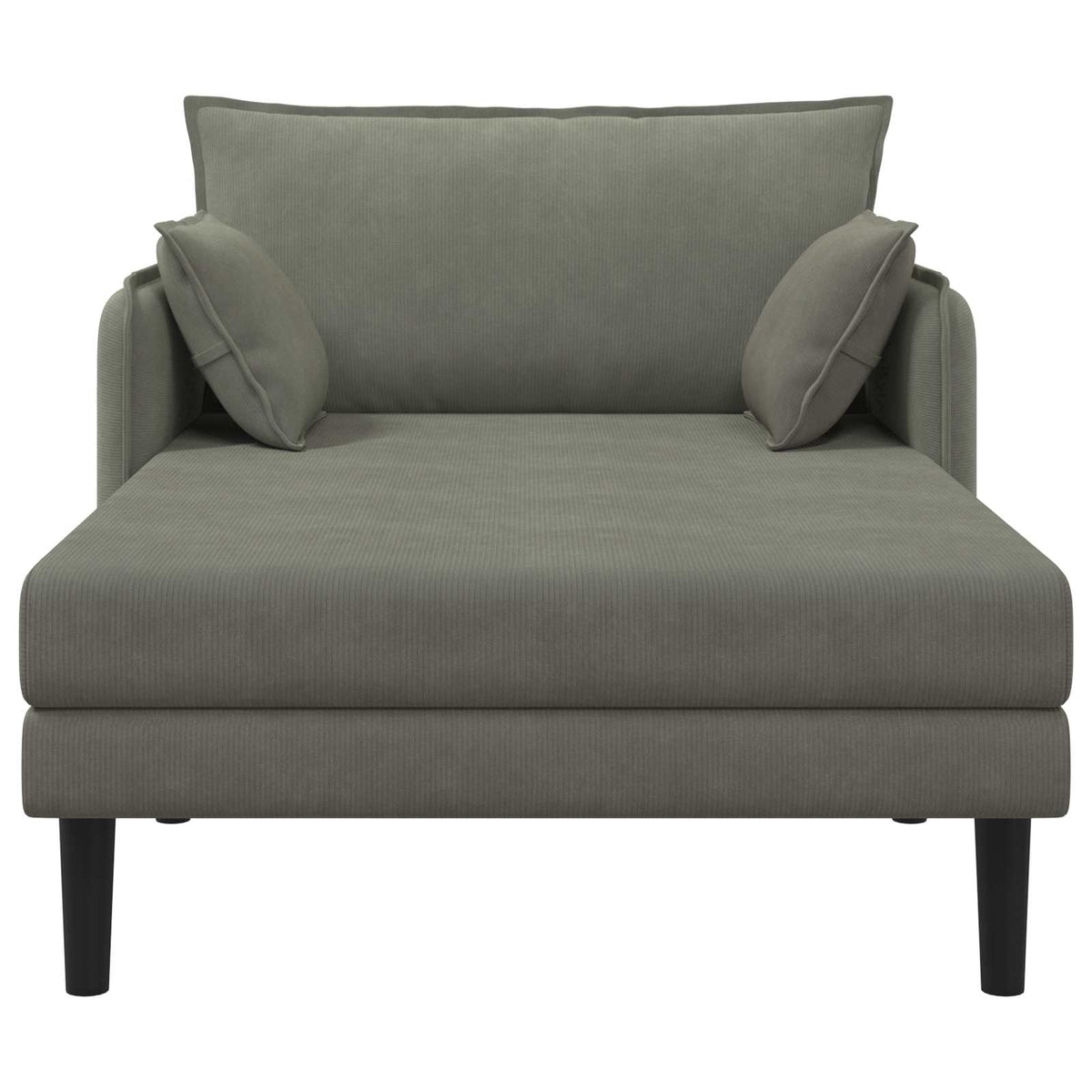 Grote chaise longue Lichtgrijs Katoenen stof