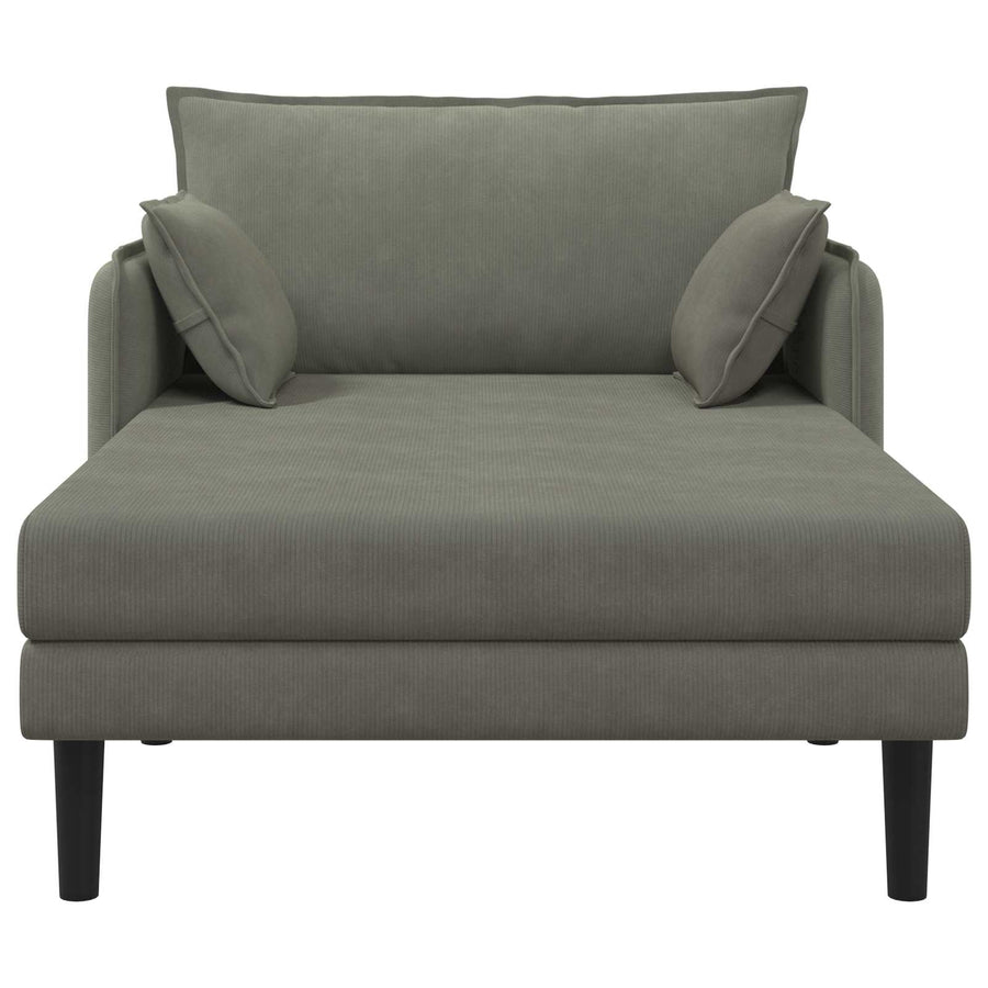 Grote chaise longue Lichtgrijs Katoenen stof