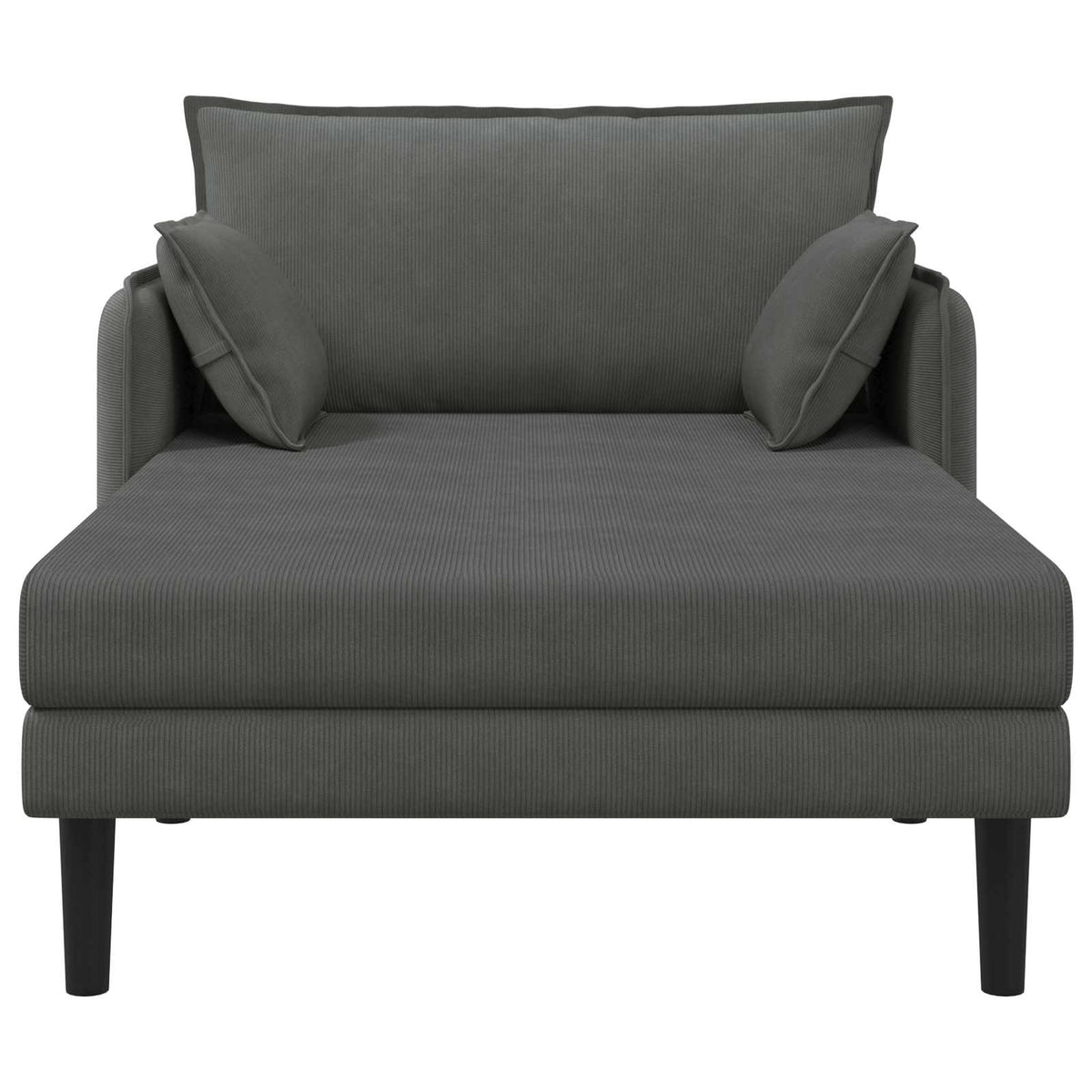 Grote chaise longue Donkergrijs Katoenen stof