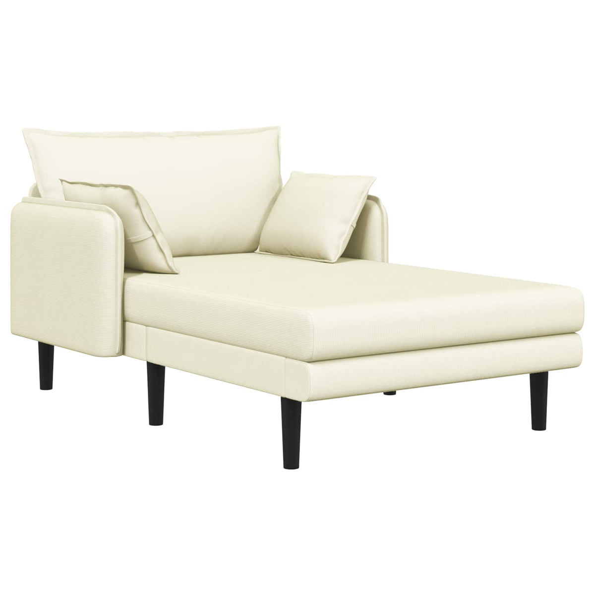 Grote chaise longue Crèmekleurig Katoenen stof