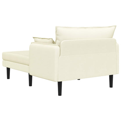 Grote chaise longue Crèmekleurig Katoenen stof