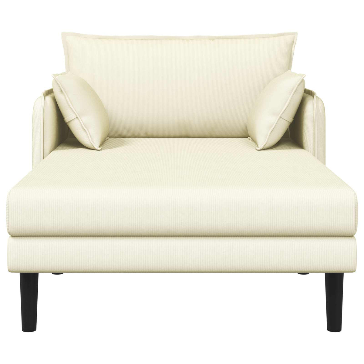 Grote chaise longue Crèmekleurig Katoenen stof