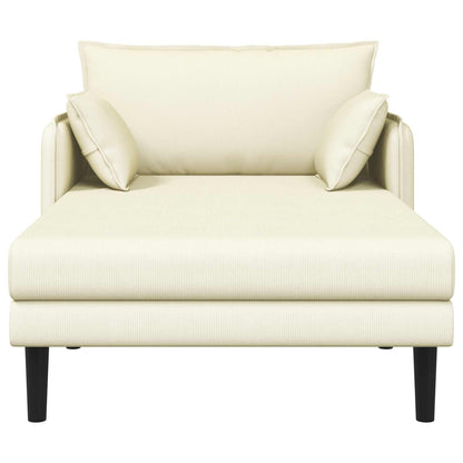 Grote chaise longue Crèmekleurig Katoenen stof
