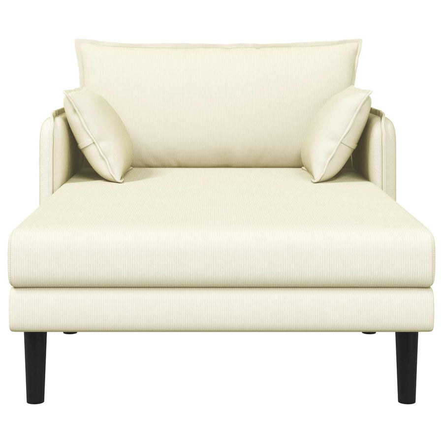 Grote chaise longue Crèmekleurig Katoenen stof