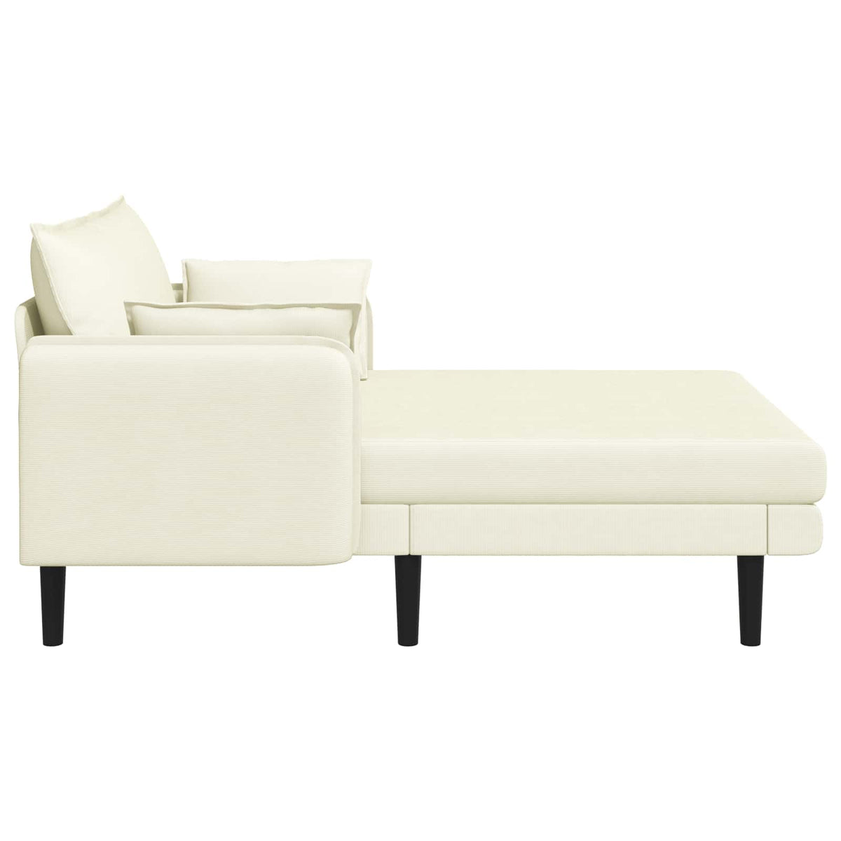 Grote chaise longue Crèmekleurig Katoenen stof
