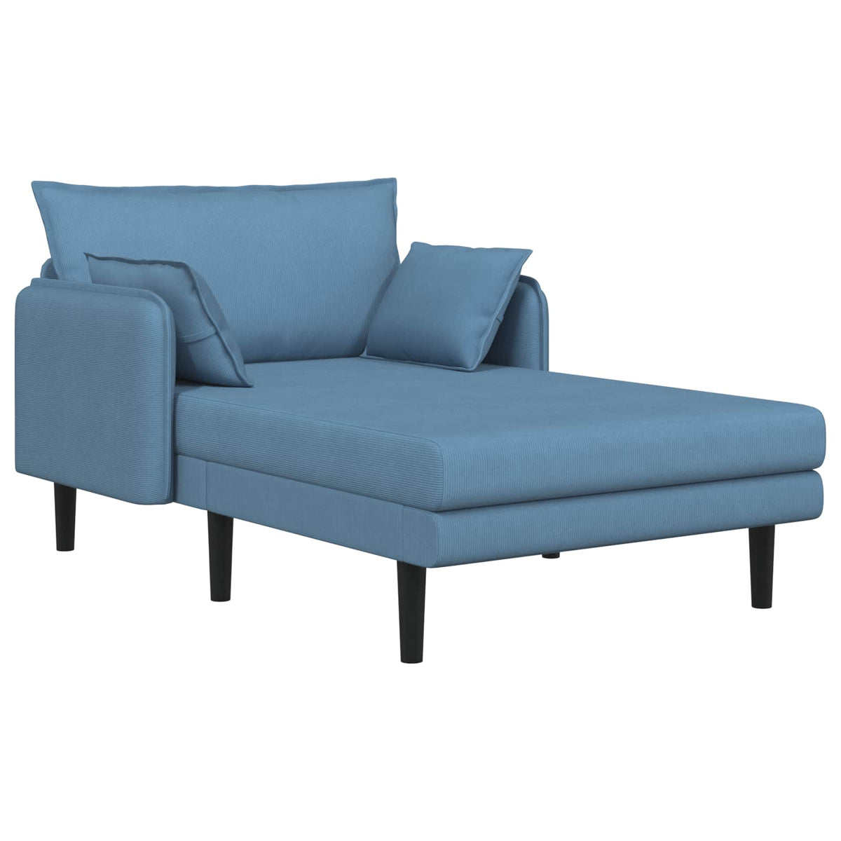 Grote chaise longue Blauw Katoenen stof