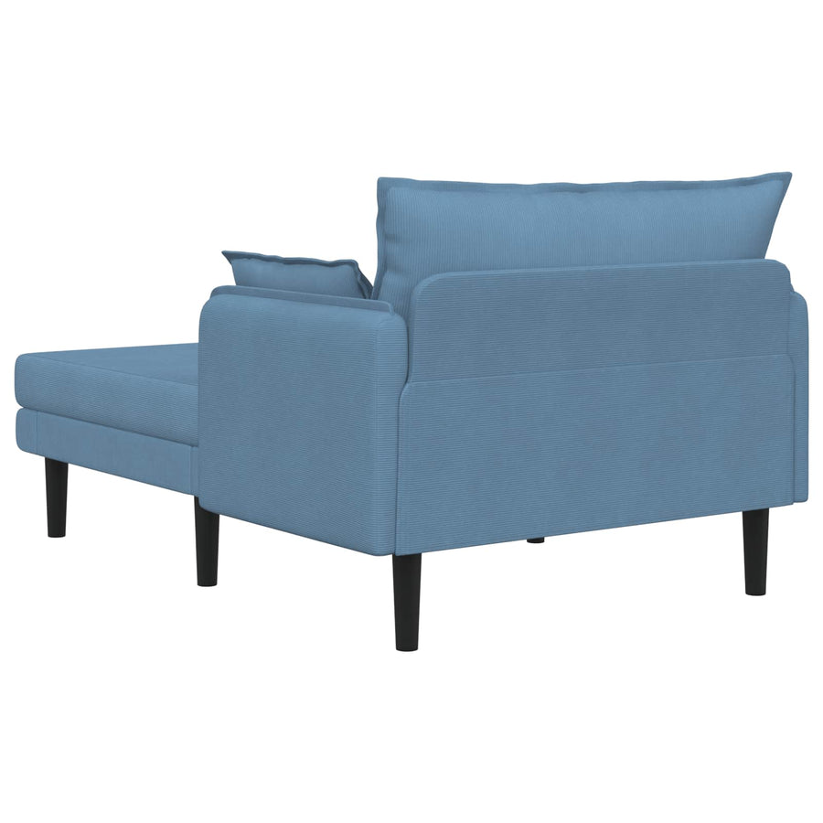 Grote chaise longue Blauw Katoenen stof