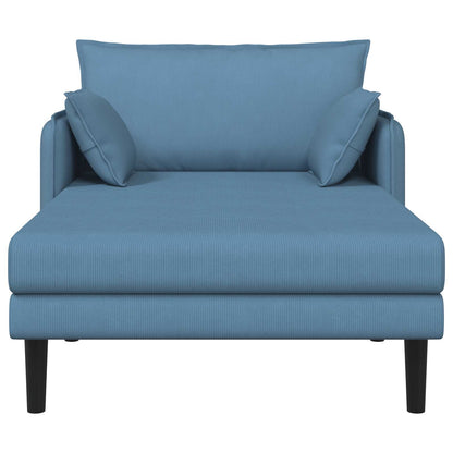 Grote chaise longue Blauw Katoenen stof