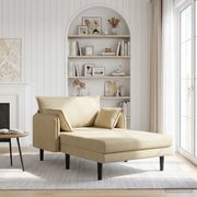 Chaise longue 173x114x86 cm grijsgroen corduroy