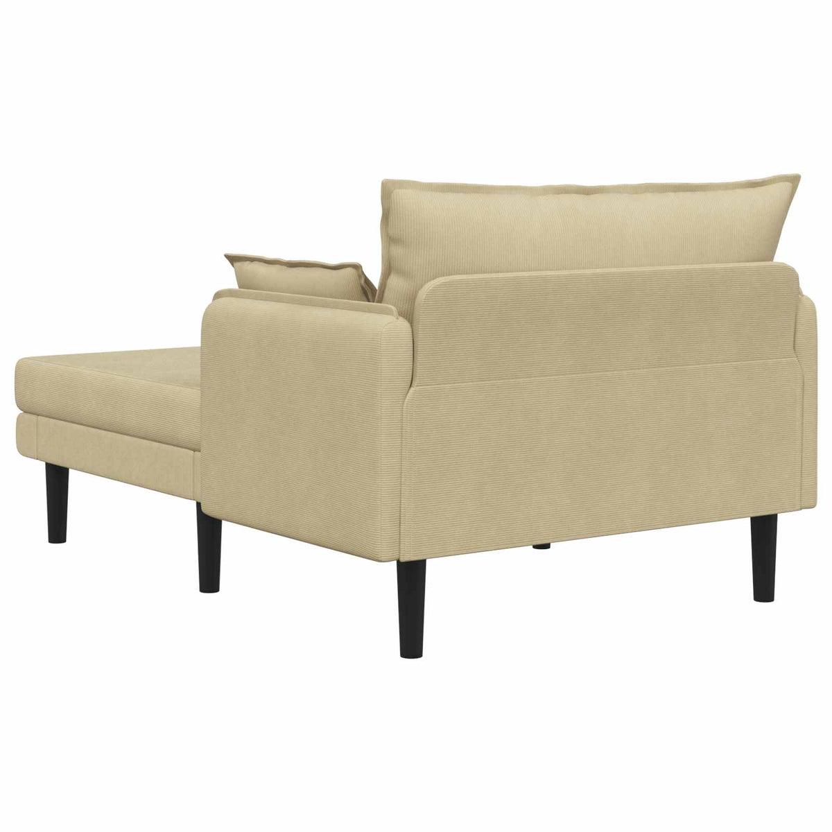 Grote chaise longue Grijs groen Katoenen stof