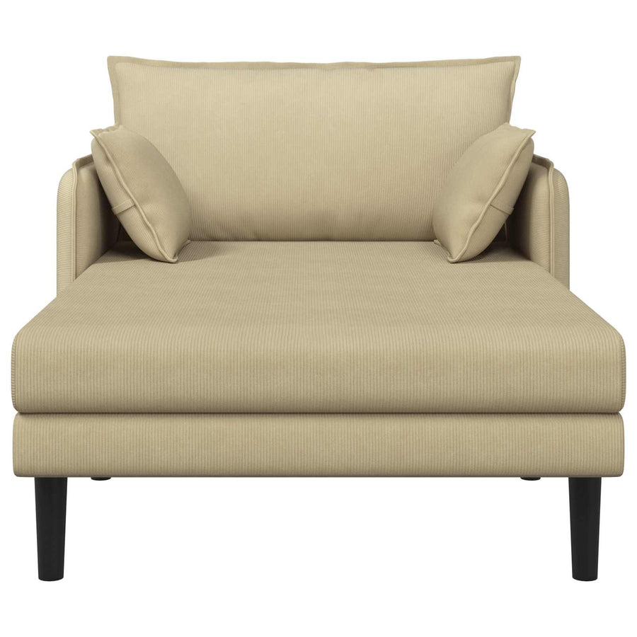 Grote chaise longue Grijs groen Katoenen stof