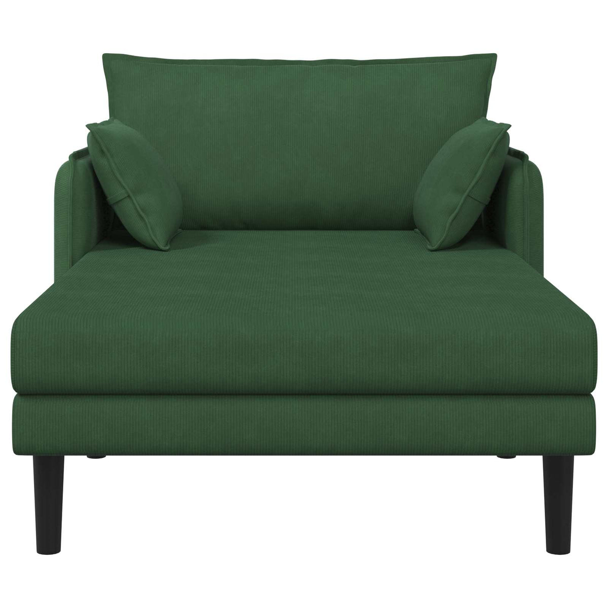 Grote chaise longue Donkergroen Katoenen stof