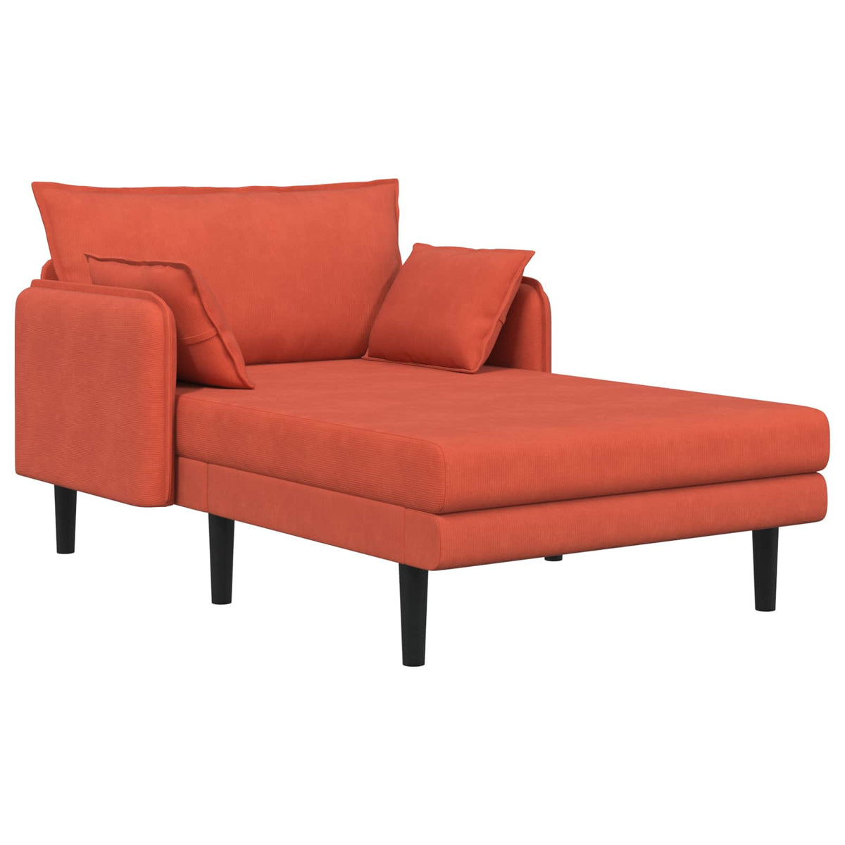 Grote chaise longue Rood-oranje Katoenen stof