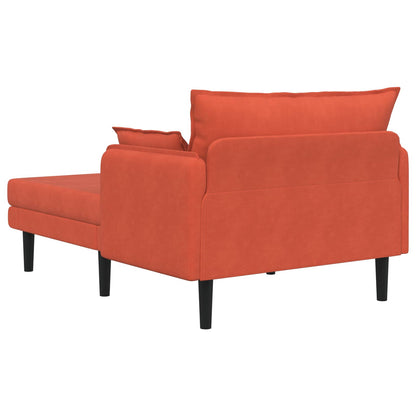 Grote chaise longue Rood-oranje Katoenen stof