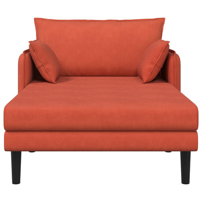 Grote chaise longue Rood-oranje Katoenen stof