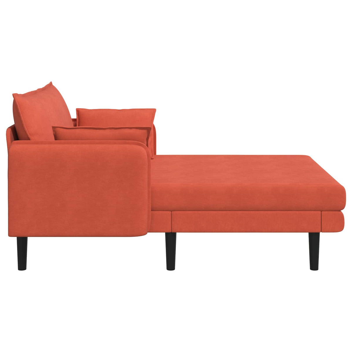 Grote chaise longue Rood-oranje Katoenen stof